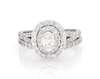 Thumbnail Image 1 of Previously Owned Neil Lane Oval-Cut Diamond Double Halo Bridal Set 1-1/2 ct tw 14K White Gold Size 5.75