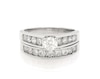 Thumbnail Image 1 of Previously Owned Round-Cut Diamond Bridal Set 1-3/8 ct tw 14K White Gold Size 7.25