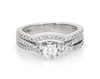 Thumbnail Image 1 of Previously Owned Round-Cut Diamond Bridal Set 3/4 ct tw 14K White Gold Size 5.25