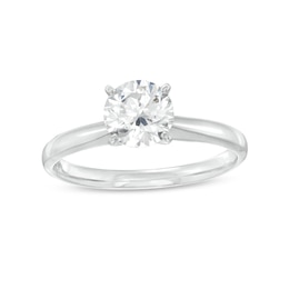 Previously Owned Diamond Solitaire Ring 1 Carat Round-cut 14K White Gold (I/I2)