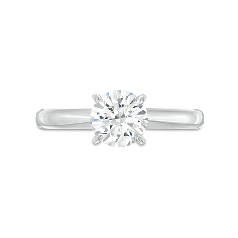 Main Image 3 of Previously Owned Diamond Solitaire Ring 1 Carat Round-cut 14K White Gold (I/I2)