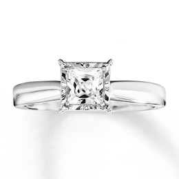 Previously Owned Diamond Engagement Ring 1/2 Carat 10K White Gold (J/I3)