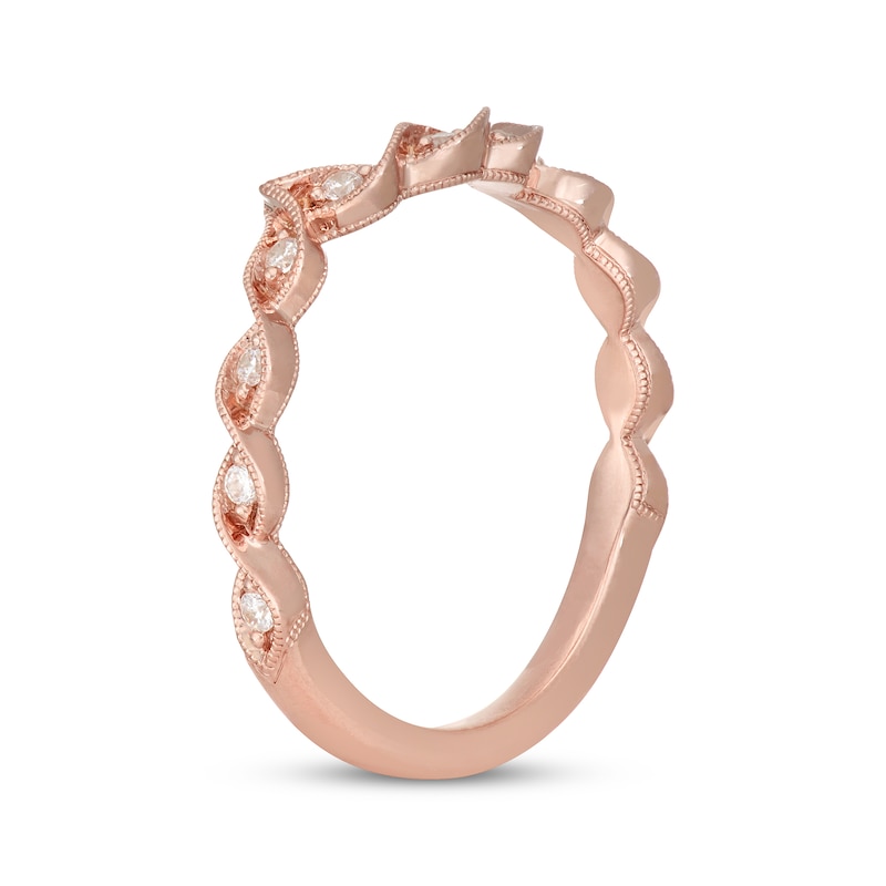 Main Image 2 of Previously Owned Neil Lane Diamond Wedding Band 1/8 ct tw Round-cut 14K Rose Gold