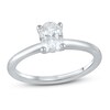 Thumbnail Image 1 of Previously Owned Lab-Grown Diamonds Oval-Cut Solitaire Engagement Ring 1 ct tw 14K White Gold (F/VS2)