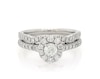Thumbnail Image 1 of Previously Owned THE LEO Diamond Round-Cut Bridal Set 7/8 ct tw 14K White Gold Size 7