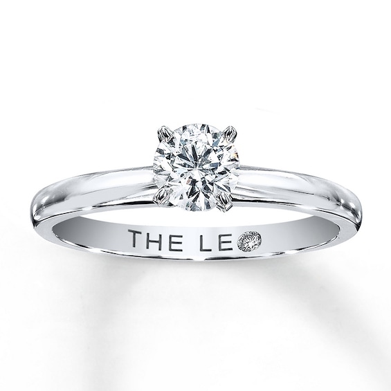 Previously Owned THE LEO Diamond Artisan Ring 1/2 ct tw Round-cut 14K White Gold