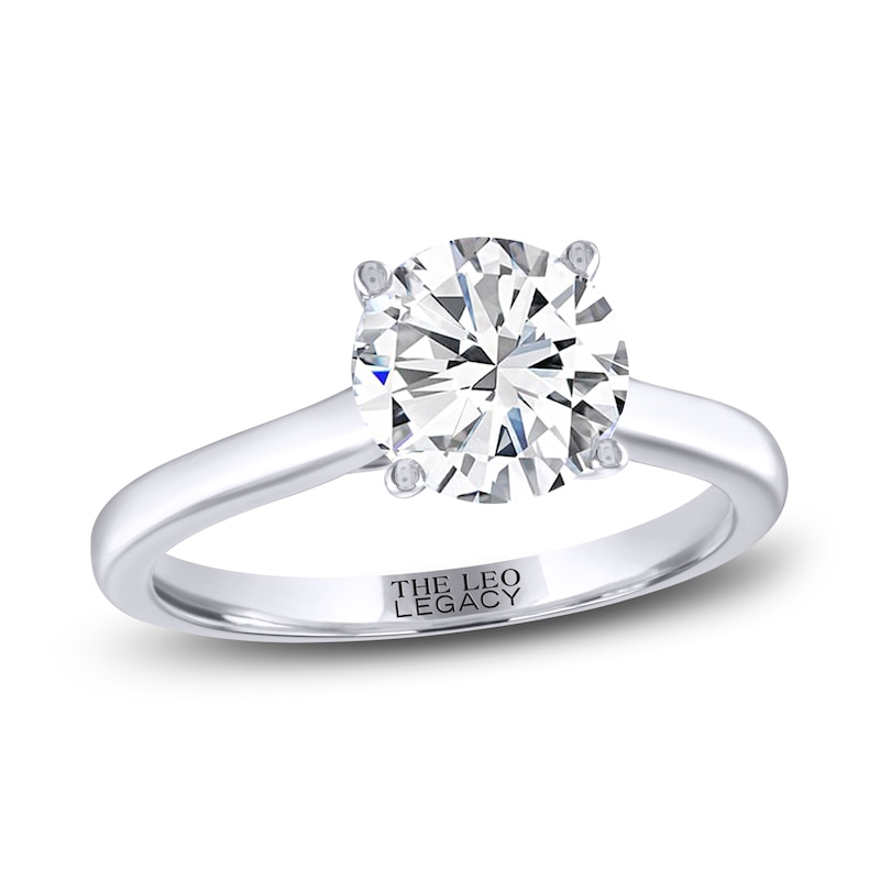 Main Image 1 of Previously Owned THE LEO Legacy Lab-Grown Diamond Solitaire Ring 2 ct tw 14K White Gold