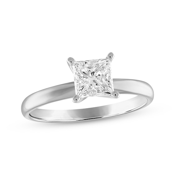 Previously Owned Diamond Solitaire Engagement Ring 1-1/2 ct tw Princess-cut 10K White Gold (I/I3)