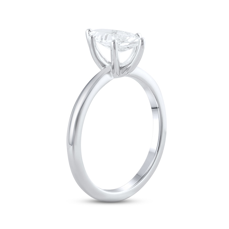 Main Image 2 of Previously Owned Lab-Grown Diamonds Marquise-Cut Solitaire Engagement Ring 1 ct tw 14K White Gold (F/SI2)