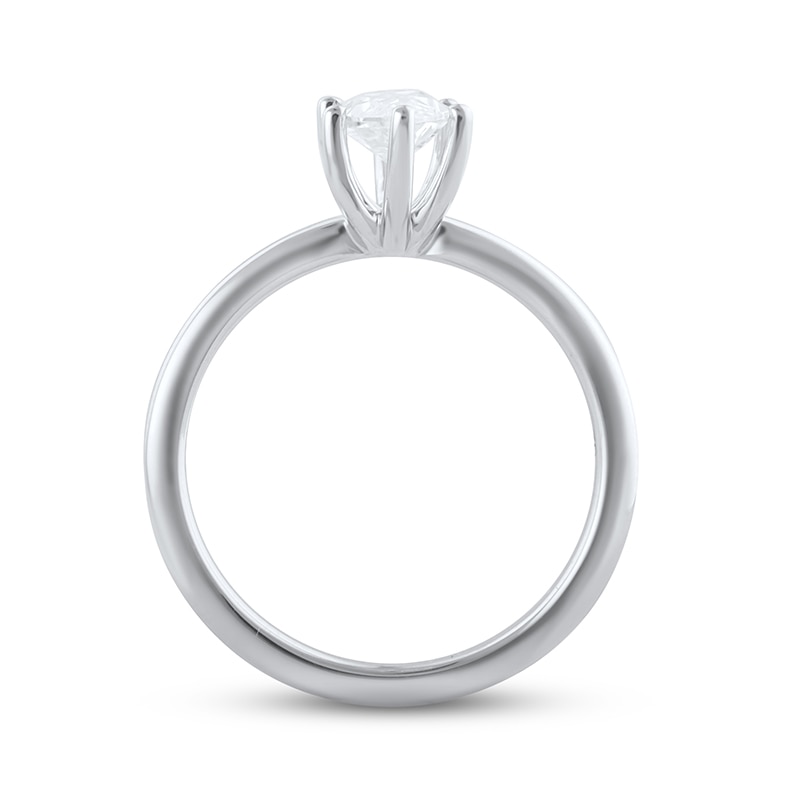 Main Image 3 of Previously Owned Lab-Grown Diamonds Marquise-Cut Solitaire Engagement Ring 1 ct tw 14K White Gold (F/SI2)