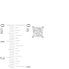 Thumbnail Image 3 of Previously Owned KAY Lab-Grown Diamonds Princess-Cut Solitaire Stud Earrings 2 ct tw 14K White Gold (F/SI2)