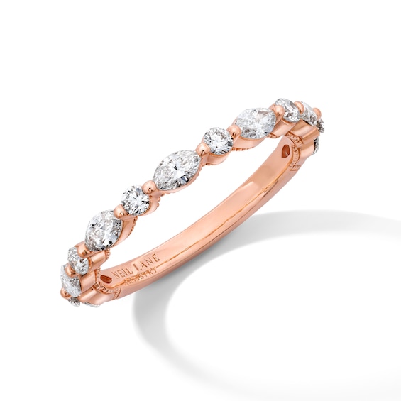 Previously Owned Neil Lane Artistry Marquise & Round-Cut Lab-Grown Diamond Anniversary Ring 3/4 ct tw 14K Rose Gold