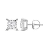 Thumbnail Image 1 of Previously Owned Radiant Reflections Princess-cut Diamond Solitaire Earrings 1 ct tw 10K White Gold Earrings (J/I3)