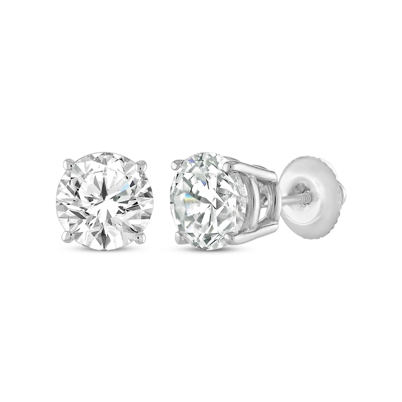 Main Image 1 of Previously Owned Diamond Earrings 1 ct tw Round-cut 14K White Gold