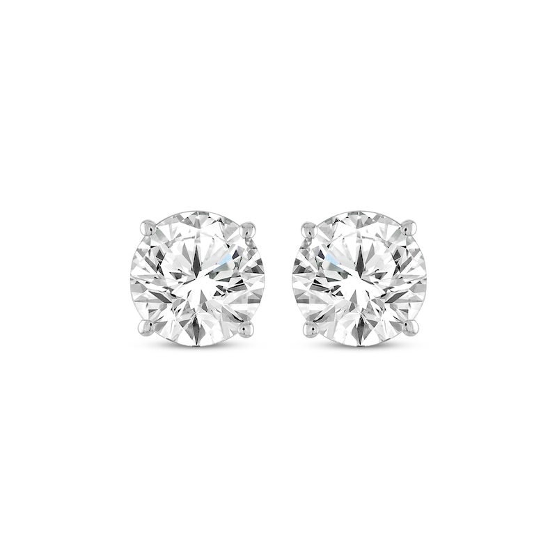 Main Image 2 of Previously Owned Diamond Earrings 1 ct tw Round-cut 14K White Gold