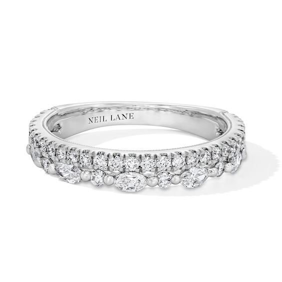 Previously Owned Neil Lane Diamond Anniversary Band 3/4 ct tw Round & Marquise-cut 14K White Gold