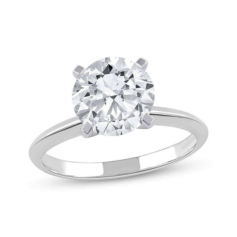 Main Image 1 of Previously Owned Lab-Grown Diamonds Round-Cut Solitaire Engagement Ring 2-1/2 ct tw 14K White Gold (I/SI2)