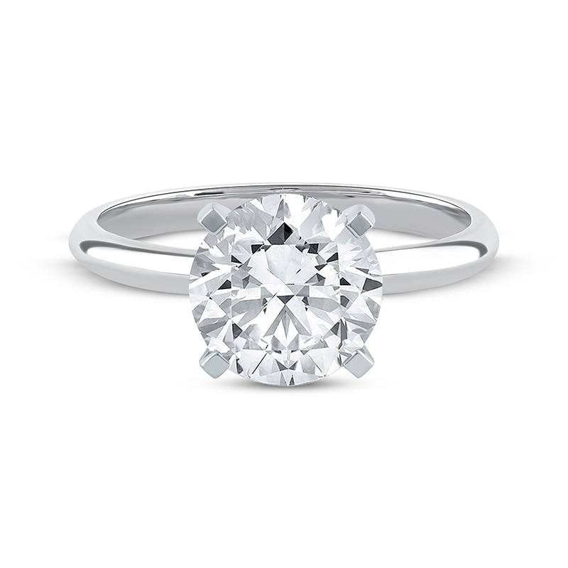 Main Image 3 of Previously Owned Lab-Grown Diamonds Round-Cut Solitaire Engagement Ring 2-1/2 ct tw 14K White Gold (I/SI2)