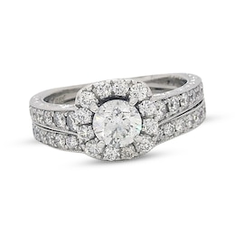 Previously Owned Neil Lane Round-Cut Diamond Bridal Set 1-1/2 ct tw 14K White Gold Size 6.5