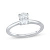 Thumbnail Image 1 of Previously Owned Lab-Grown Diamonds Oval-Cut Solitaire Engagement Ring 1 ct tw 14K White Gold (F/SI2)