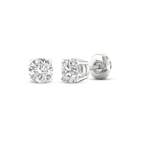 Previously Owned KAY Lab-Grown Diamonds Solitaire Stud Earrings / ct tw 14K White Gold (F/SI2