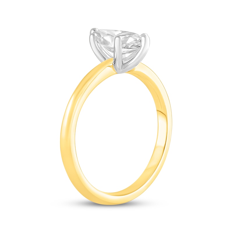 Main Image 2 of Previously Owned Lab-Grown Diamonds Marquise-Cut Solitaire Engagement Ring 1 ct tw 14K Yellow Gold (F/SI2)