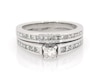 Thumbnail Image 1 of Previously Owned Princess-Cut Diamond Bridal Set 7/8 ct tw 14K White Gold Size 7.5