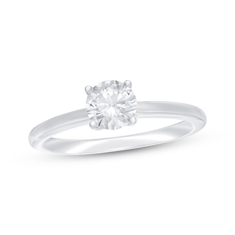 Main Image 1 of Previously Owned Lab-Grown Diamonds Solitaire Engagement Ring 3/4 ct tw 14K White Gold (F/SI2)