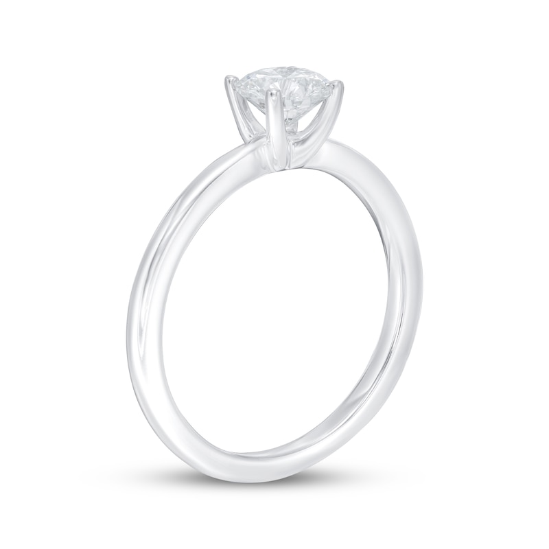 Main Image 2 of Previously Owned Lab-Grown Diamonds Solitaire Engagement Ring 3/4 ct tw 14K White Gold (F/SI2)
