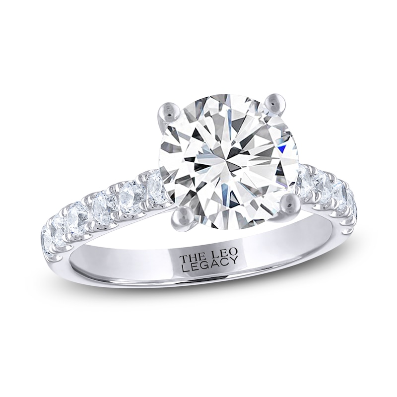 Main Image 1 of Previously Owned THE LEO Legacy Lab-Grown Diamond Engagement Ring 3-1/2 ct tw 14K White Gold