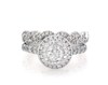 Thumbnail Image 1 of Previously Owned Round-Cut Diamond Halo Bridal Set 1-1/2 ct tw 14K White Gold Size 6.25