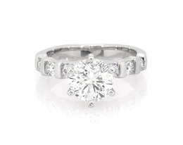 Previously Owned Round-Cut Diamond Engagement Ring 1-7/8 ct tw 14K White Gold Size 4.25