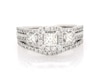 Thumbnail Image 1 of Previously Owned Princess-Cut Diamond Three-Stone Bridal Set 1 ct tw 14K White Gold Size 5.5