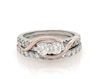 Thumbnail Image 1 of Previously Owned Round-Cut Diamond Two-Stone Bridal Set 1-1/8 ct tw 14K Two-Tone Gold Size 6