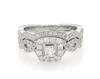 Thumbnail Image 1 of Previously Owned Neil Lane Princess-Cut Diamond Bridal Set 7/8 ct tw 14K White Gold Size 5.5