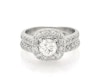 Thumbnail Image 1 of Previously Owned Neil Lane Round-Cut Diamond Halo Bridal Set 1-1/2 ct tw 14K White Gold Size 3.75