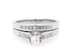 Thumbnail Image 1 of Previously Owned Princess-Cut Diamond Bridal Set 7/8 ct tw 14K White Gold Size 9.25