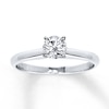 Thumbnail Image 1 of Previously Owned Certified Diamond Round-cut Ring 1/2 carat 14K White Gold (I/I1)