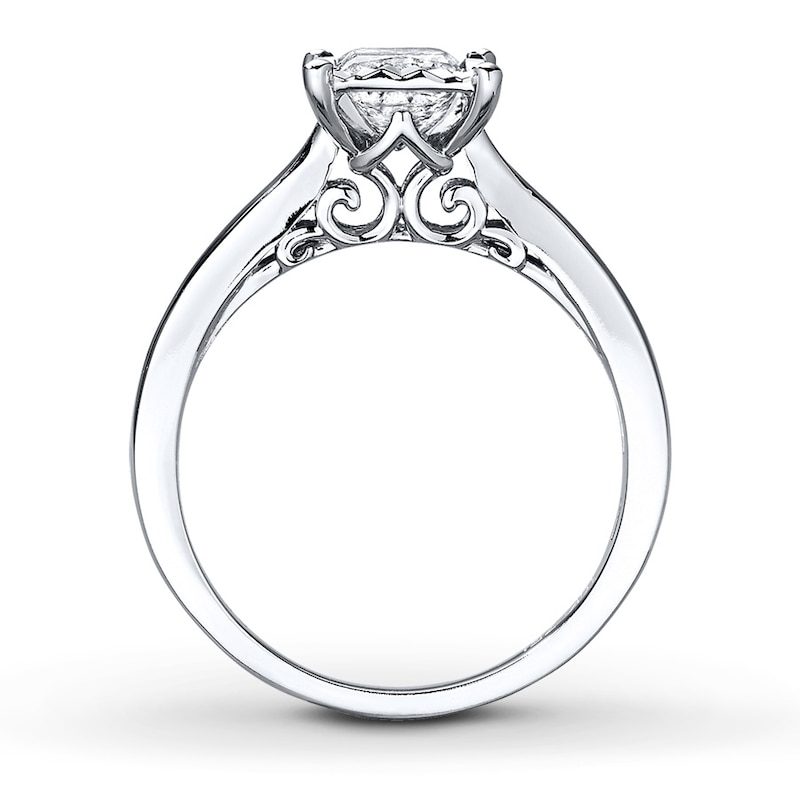 Main Image 2 of Previously Owned Diamond Engagement Ring 1/2 Carat Round-cut 10K White Gold