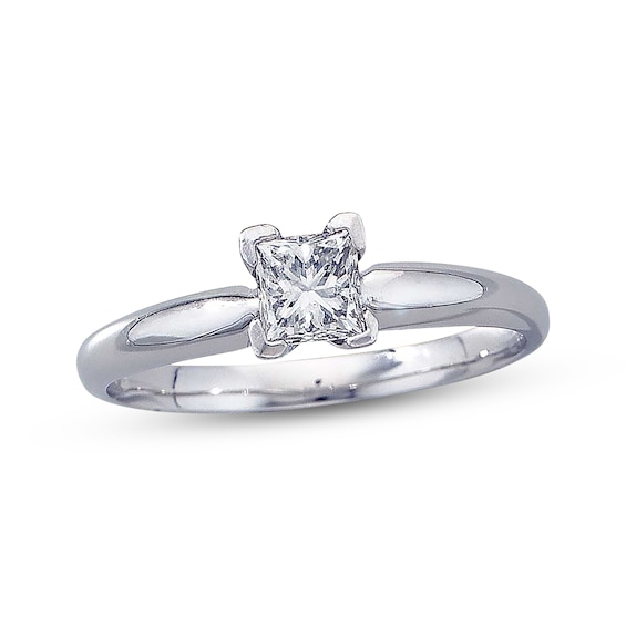 Previously Owned Princess-Cut Diamond Solitaire Engagement Ring 1/2 ct tw Platinum (I/I1)
