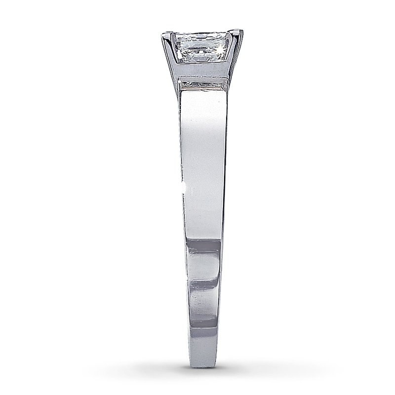 Main Image 3 of Previously Owned Diamond Solitaire Ring 1 carat Princess-cut 14K White Gold