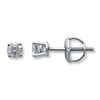 Thumbnail Image 1 of Previously Owned Certified Diamond Solitaire Earrings 1/2 ct tw Round-cut 18K White Gold