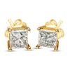 Thumbnail Image 1 of Previously Owned Princess-Cut Diamond Solitaire Stud Earrings 3/4 ct tw 14K Yellow Gold (I/I3)