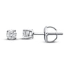 Thumbnail Image 1 of Previously Owned Certified Diamond Round-cut Solitaire Earrings 1/2 ct tw 18K White Gold