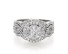 Thumbnail Image 1 of Previously Owned Round-Cut Diamond Floral Bridal Set 1-1/4 ct tw 14K White Gold Size 8.25