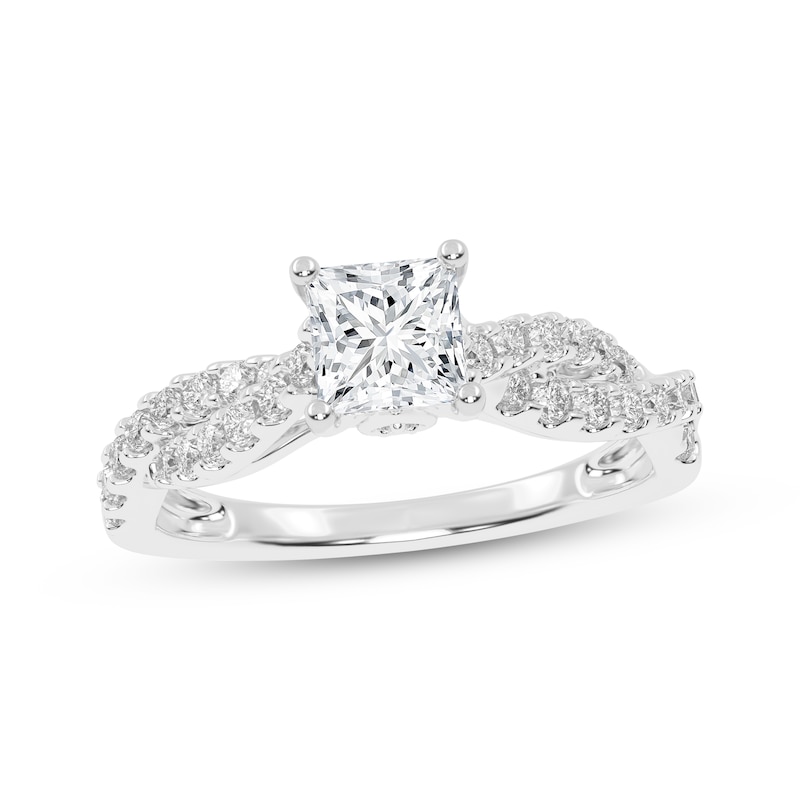 Ct Tw Princess Cut Twist Engagement Ring Princess-Cut Diamond