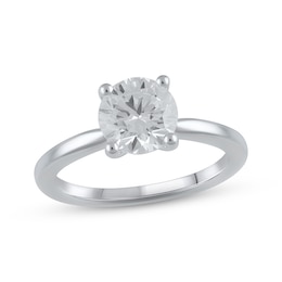 Previously Owned Lab-Grown Diamonds Solitaire Ring 1-1/4 ct tw Round-cut 14K White Gold (F/SI2)