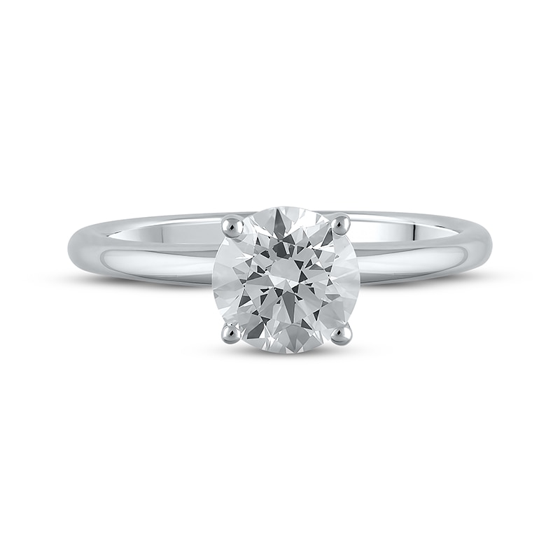 Main Image 3 of Previously Owned Lab-Grown Diamonds Solitaire Ring 1-1/4 ct tw Round-cut 14K White Gold (F/SI2)