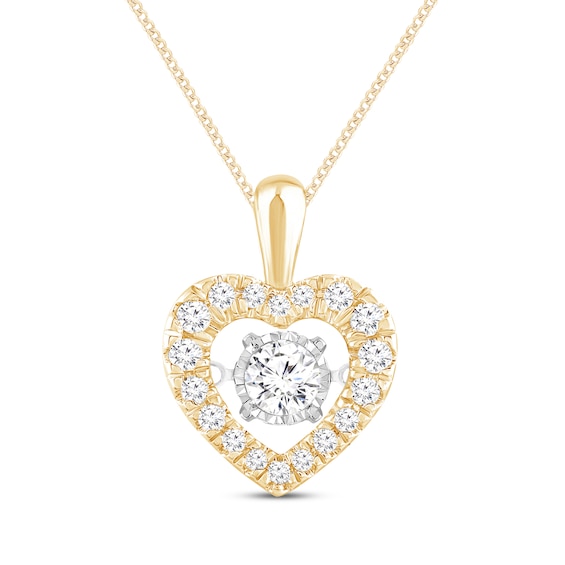 Previously Owned Unstoppable Love Diamond Heart Necklace 1/3 ct tw 10K Yellow Gold 19"