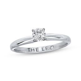 Previously Owned The Leo Diamond Solitaire 1/3 ct tw Round-cut 14K White Gold Ring